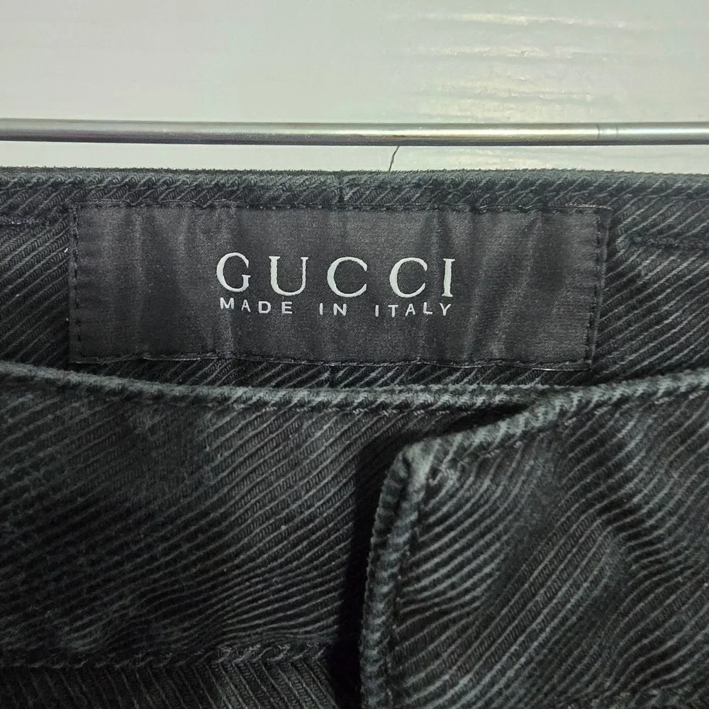 Gucci‎ Mens Black Trousers Made in Italy Size 52 Flat Front Pants